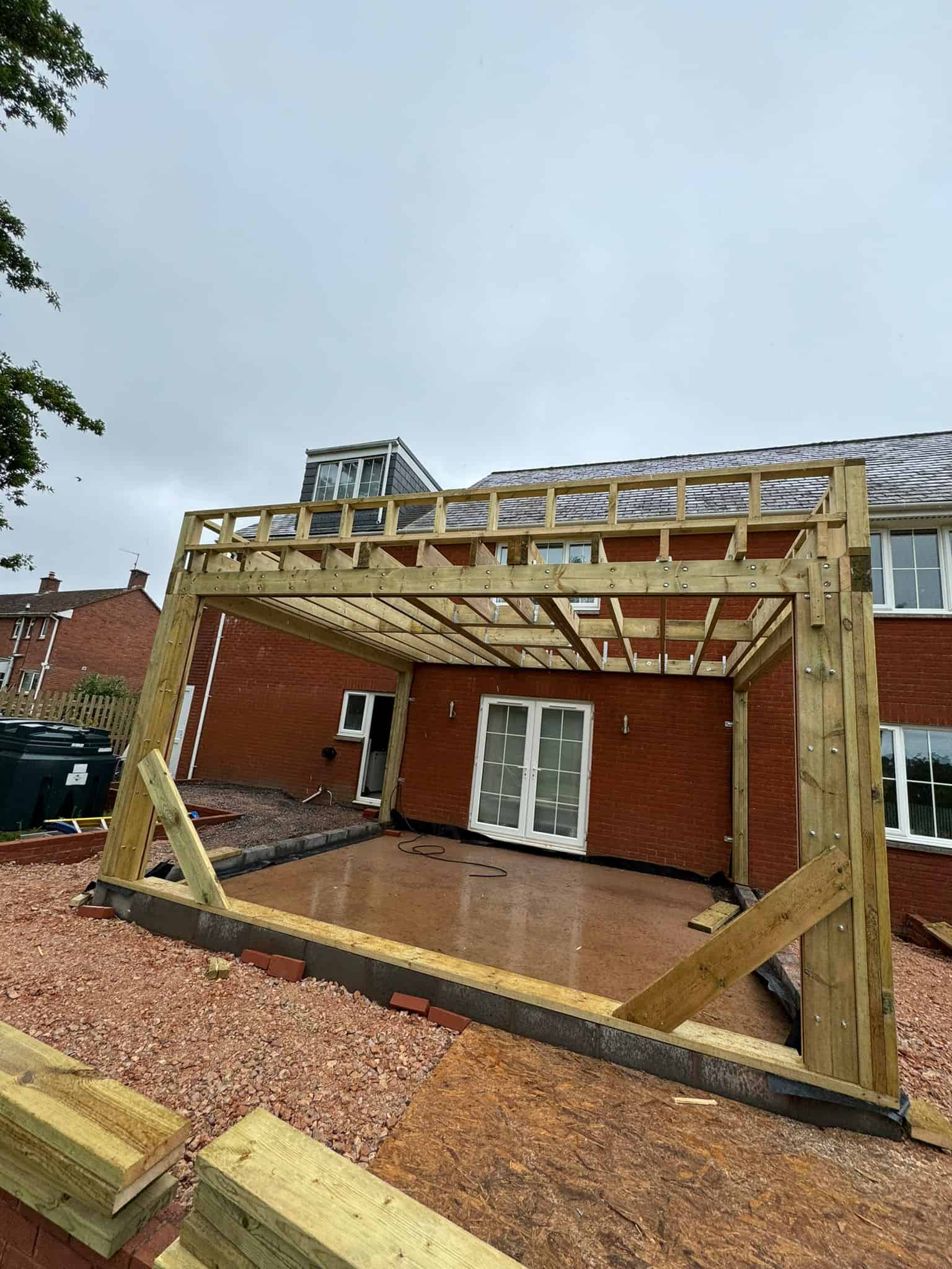 High-quality wooden extensions and decking construction by JB Carpentry & Construction in the UK.