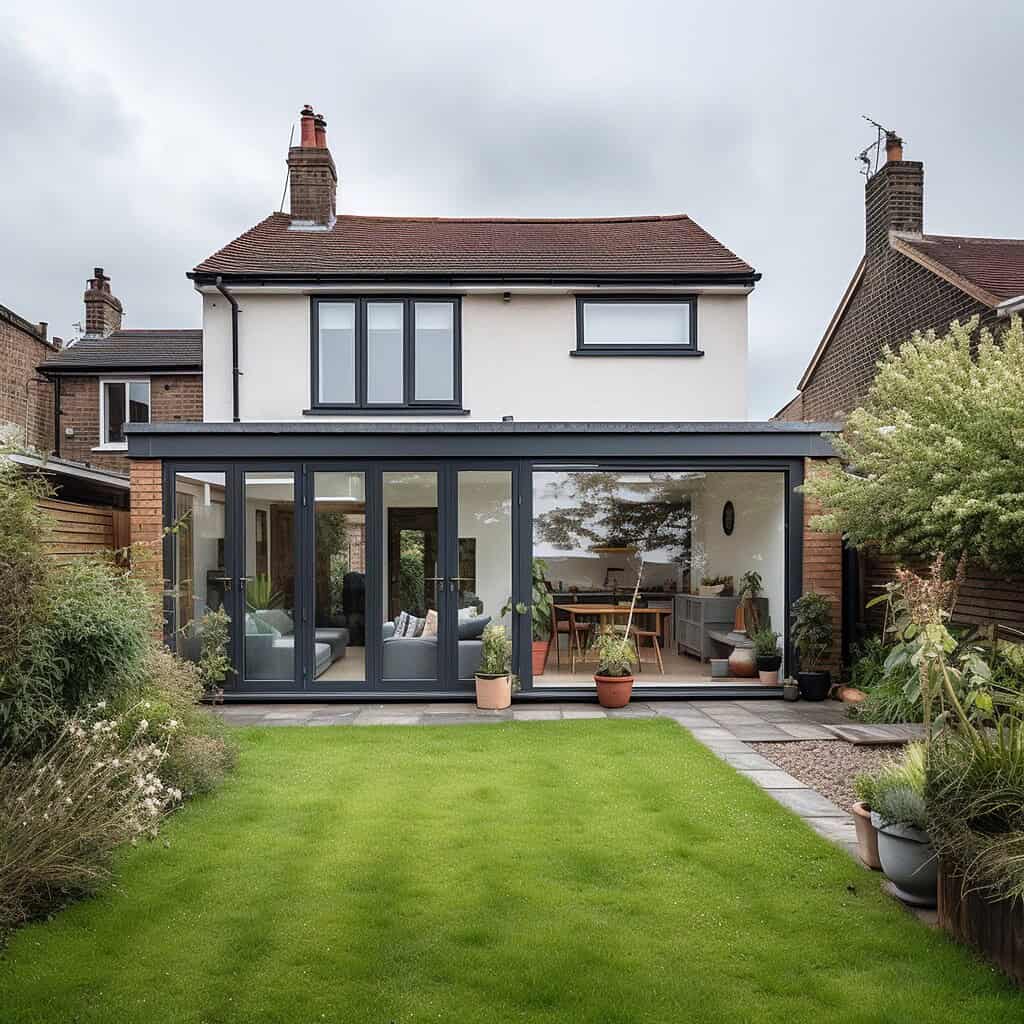 Modern extension with stunning glass conservatory by JB Carpentry & Construction.